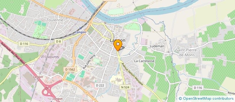 localisation de l'entreprise GGL COURTAGE RENO TRAVAUX  LANGON