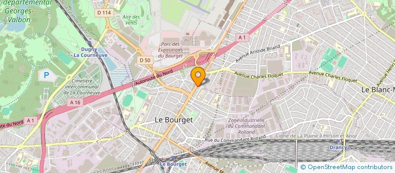 localisation de l'entreprise GGP BOBIGNY à LE BOURGET