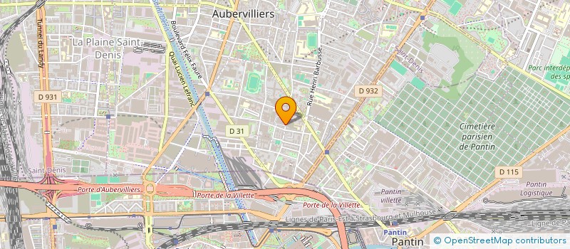 localisation de l'entreprise GH BTP à AUBERVILLIERS