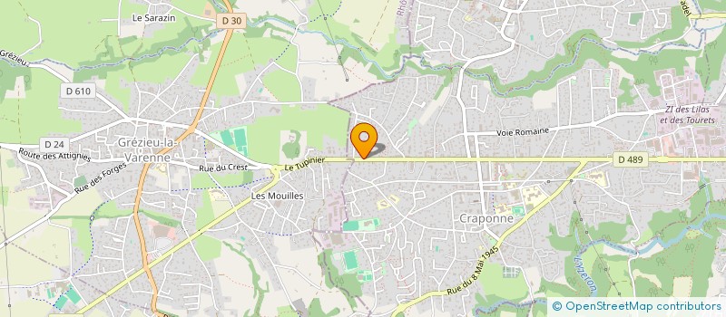 localisation de l'entreprise GH MENUISERIE  CRAPONNE