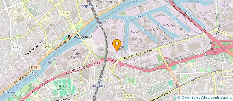 localisation de l'entreprise GH TRANSPORTS à GENNEVILLIERS