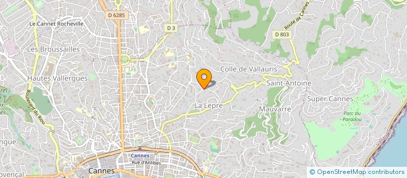 localisation de l'entreprise GHB BATIMENT à CANNES