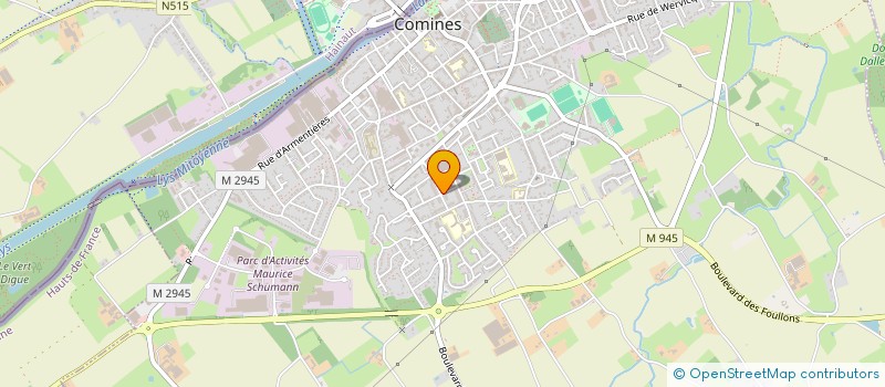 localisation de l'entreprise GHESQUIERE ELECTRICIT-LOC à COMINES