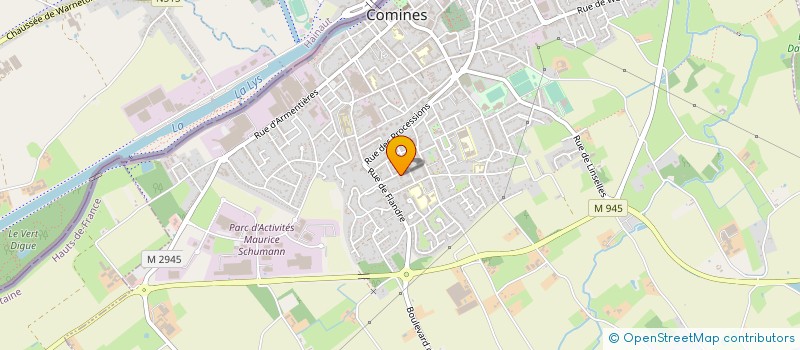 localisation de l'entreprise GHESQUIERE ELECTRICITE à COMINES