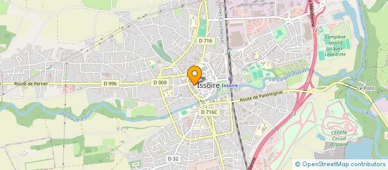 localisation de l'entreprise GHISL'ANGE à ISSOIRE