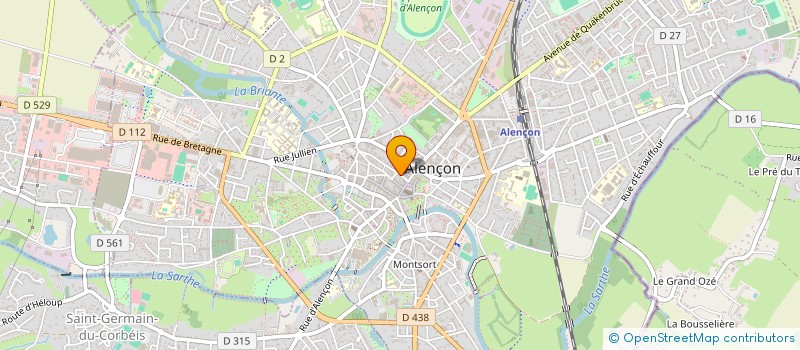 localisation de l'entreprise GHISLAIN DUROY OPTICIEN LUNETIER à ALENCON