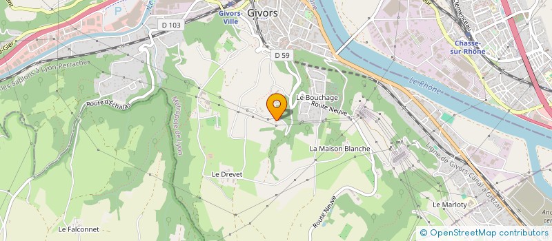 localisation de l'entreprise GHIZ à GIVORS