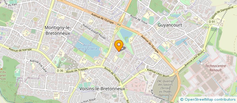 localisation de l'entreprise GHL ASSURANCES CONSEILS à VOISINS-LE-BRETONNEUX