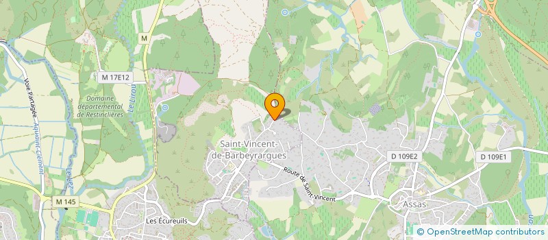 localisation de l'entreprise GHM  SAINT-VINCENT-DE-BARBEYRARGUES