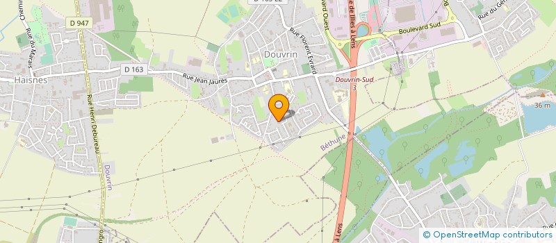 localisation de l'entreprise GHM AUTOMOBILE  DOUVRIN