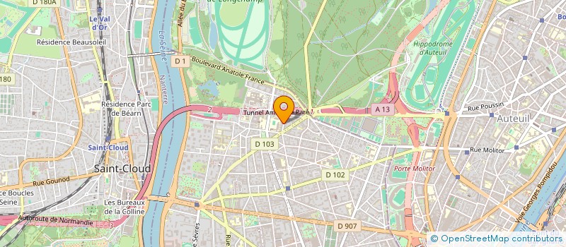 localisation de l'entreprise GHM IMMO  BOULOGNE-BILLANCOURT