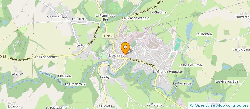 localisation de l'entreprise GHSC à BOUSSAC