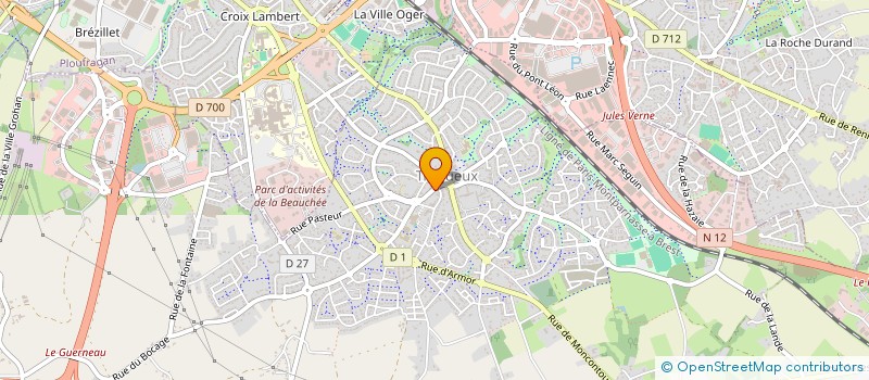 localisation de l'entreprise GHT IMMOBILIER  TREGUEUX