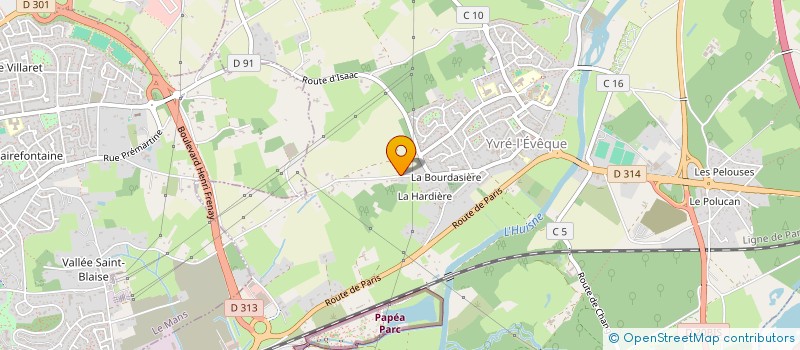 localisation de l'entreprise GHTC  YVRE-L'EVEQUE