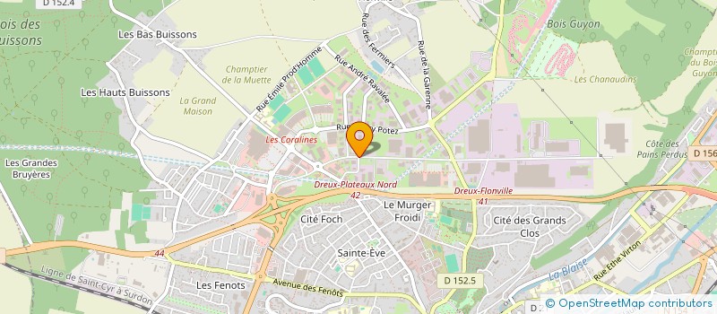 localisation de l'entreprise GHTE DREUX à DREUX