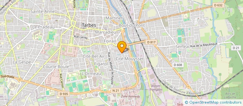 localisation de l'entreprise GI INVEST  LALOUBERE