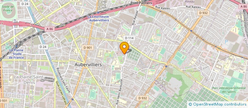 localisation de l'entreprise GI NET  AUBERVILLIERS