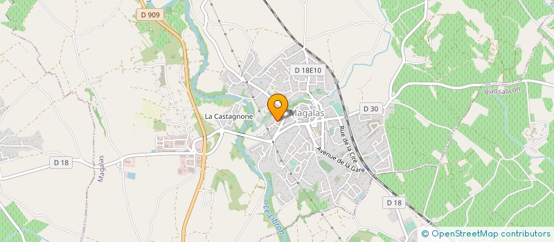 localisation de l'entreprise GI3A ELEC à MAGALAS