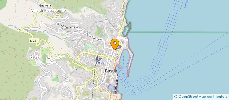localisation de l'entreprise GIACOMELLI BTP à BASTIA