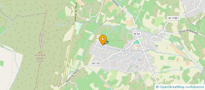 localisation de l'entreprise GIACOPELLI 1  SAINT-DREZERY