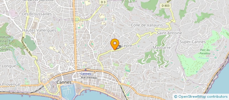 localisation de l'entreprise GIAN & CO à CANNES