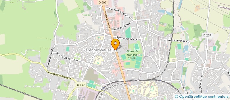 localisation de l'entreprise GIANCARLO à VARENNES-VAUZELLES
