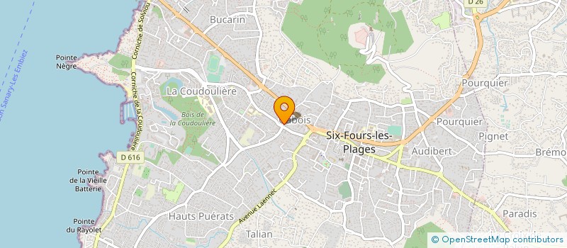 localisation de l'entreprise GIANELLI JEAN PIERRE à SIX-FOURS-LES-PLAGES