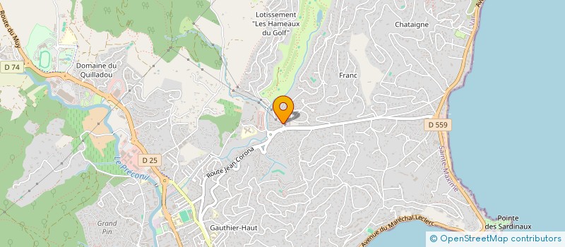 localisation de l'entreprise GIANY IMMOBILIER à SAINTE-MAXIME