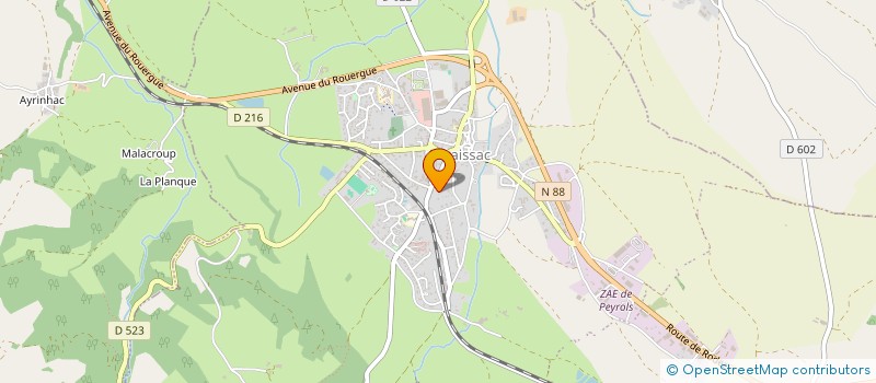 localisation de l'entreprise GIAPAIDIA  LAISSAC-SEVERAC L'EGLISE