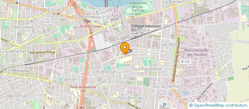 localisation de l'entreprise GIAUME INDUSTRIE ET RECHERCHE à VILLEURBANNE