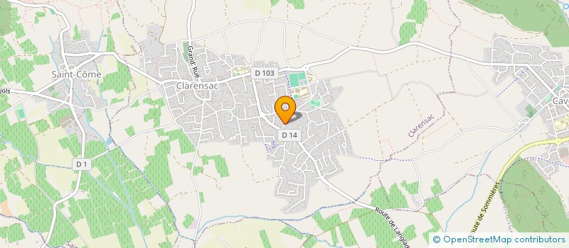 localisation de l'entreprise GIBA à CLARENSAC