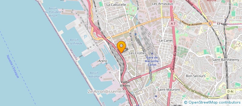 localisation de l'entreprise GIBAT PROVENCE à MARSEILLE 15EME