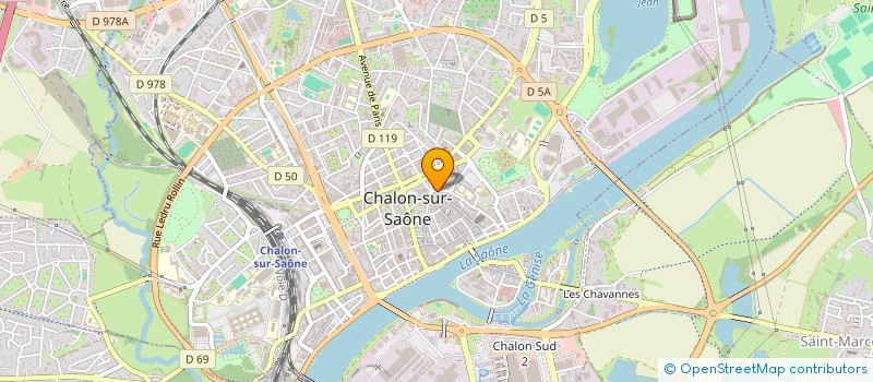 localisation de l'entreprise GIBEON à CHALON-SUR-SAONE
