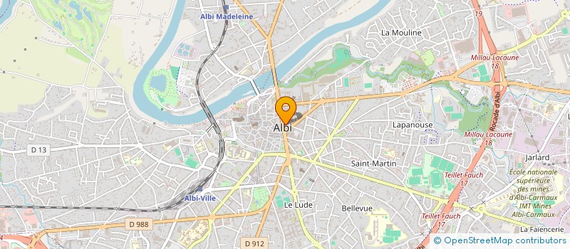 localisation de l'entreprise GIBRI à ALBI