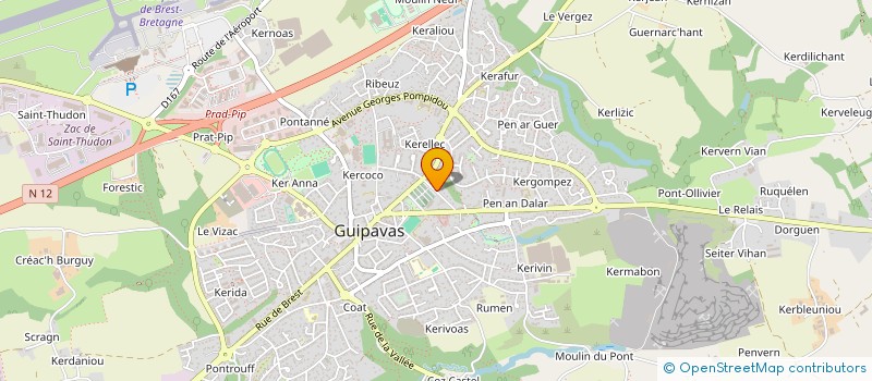 localisation de l'entreprise GICAO  GUIPAVAS