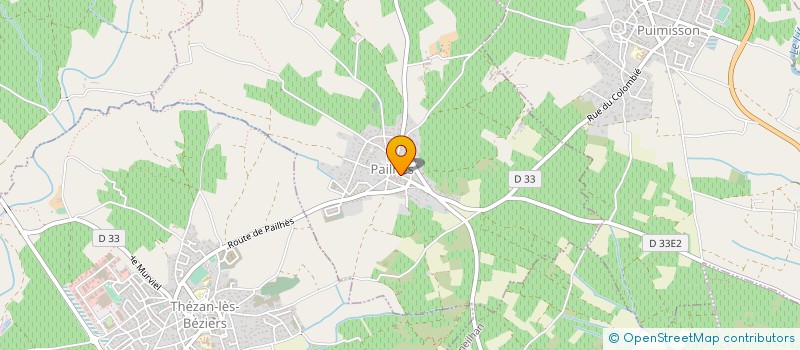 localisation de l'entreprise GICF COTEAUX DU MURVIELLOIS à PAILHES