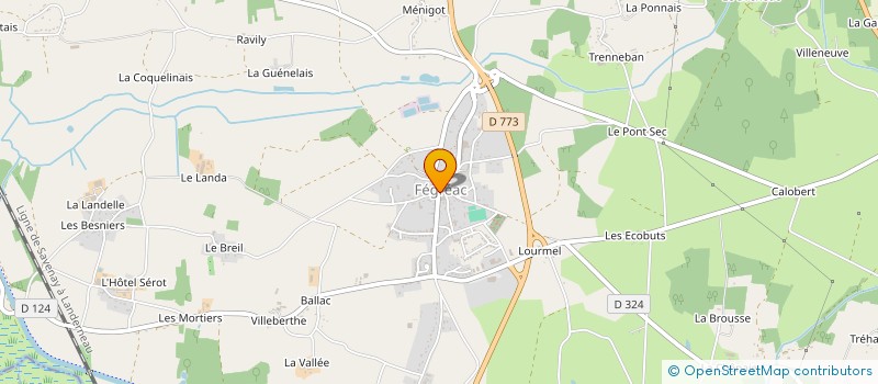 localisation de l'entreprise GICQUIAUD QUILFEN  FEGREAC