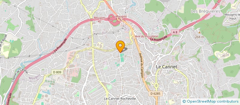 localisation de l'entreprise GIDEC à LE CANNET
