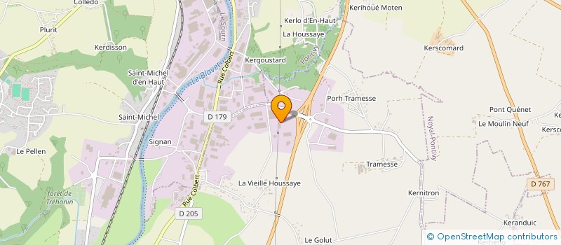 localisation de l'entreprise GIE AIR CENTRE BRETAGNE à PONTIVY
