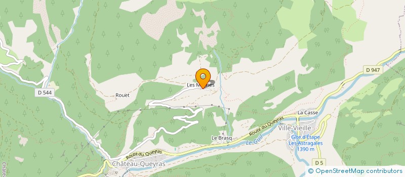 localisation de l'entreprise GIE ALPAGES QUEYRAS à CHATEAU-VILLE-VIEILLE