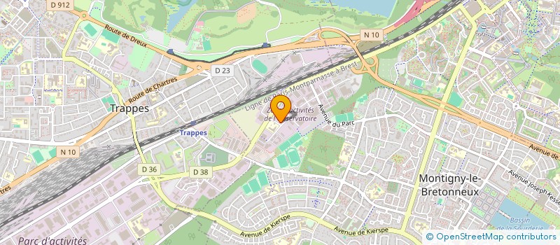 localisation de l'entreprise GIE AMBULANCES YVELINES SUD à MONTIGNY-LE-BRETONNEUX