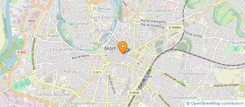 localisation de l'entreprise GIE ANIMATION CENTRE COMMERC SUPER NIORT  NIORT