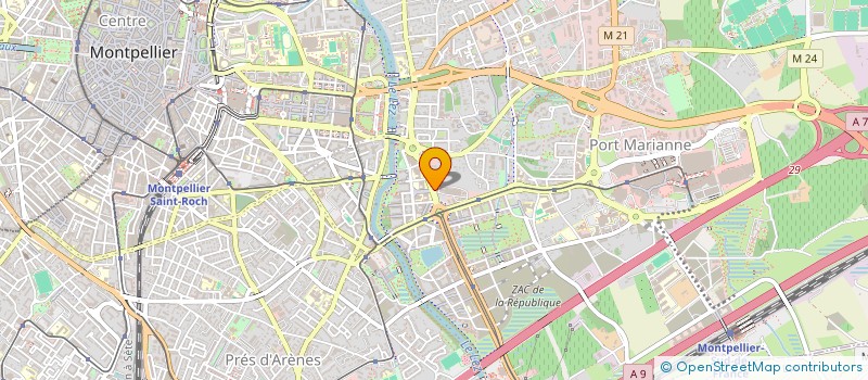 localisation de l'entreprise GIE BASE LOGISTIQUE GROUPE UNION MATERIAUX à MONTPELLIER