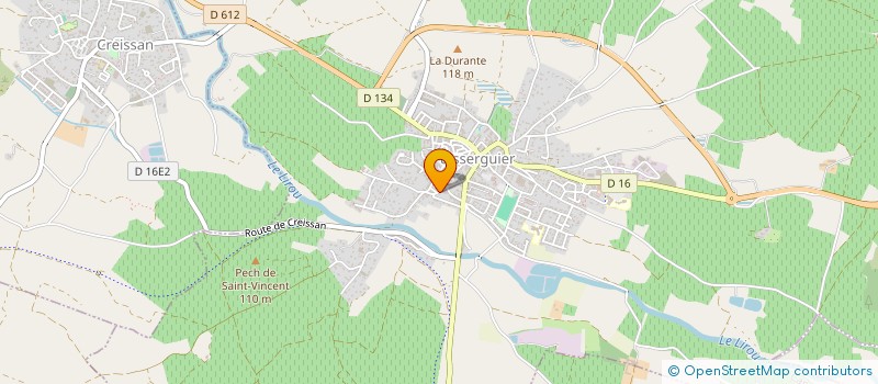 localisation de l'entreprise GIE BATIM PUISSERGUIER LARIO MAILHAN à PUISSERGUIER