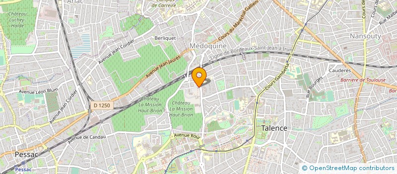 localisation de l'entreprise GIE BORDEAUX RECHERCHE CLINIQUE  TALENCE