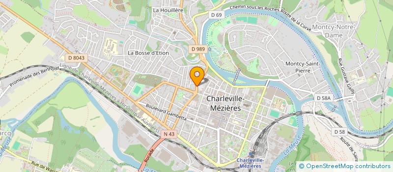 localisation de l'entreprise GIE CENTRE DE SERVICES POLE REGIONAL D'ENSEIGNEMENT METIERS INDUSTRIELS CHAMPAGNE ARDENNE  CHARLEVILLE-MEZIERES