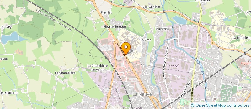 localisation de l'entreprise GIE D'IMAGERIE MEDICALE DE L'AIN  VIRIAT