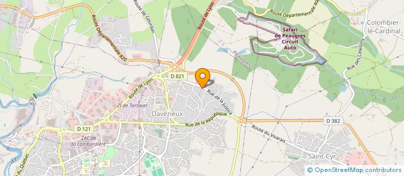 localisation de l'entreprise GIE DE DAVEZIEUX  DAVEZIEUX