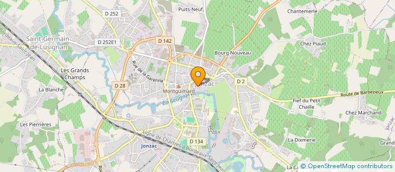 localisation de l'entreprise GIE DE LA HAUTE SAINTONGE à JONZAC