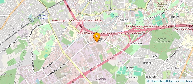 localisation de l'entreprise GIE DE PESSAC  PESSAC